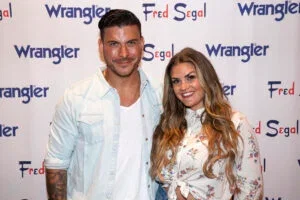 Jax Taylor (L) and Brittany Cartwright attend “A Ride Through the Ages”: Wrangler Capsule Collection Launch at Fred Segal Sunset at Fred Segal on September 19, 2019 in Los Angeles, California.