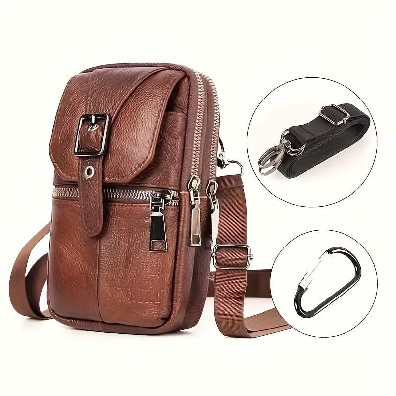 Image of Men’s Genuine Leather Waist Bag Wallet