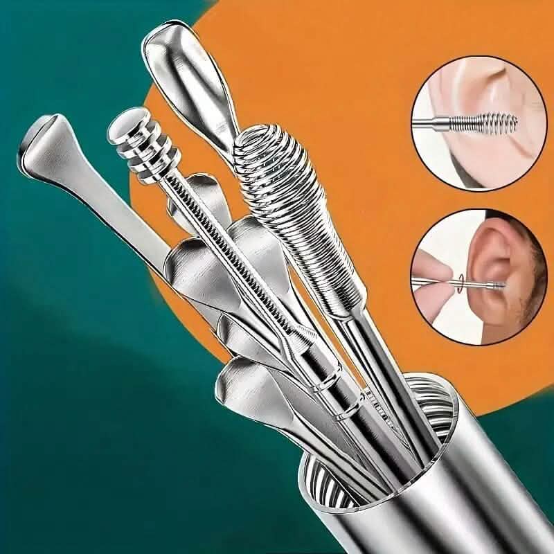 Image of 10-Pieces: Stainless Steel Ear Wax Removal Tool Set