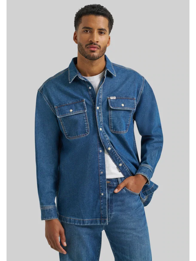 Wrangler Tailored Fit Denim Overshirt