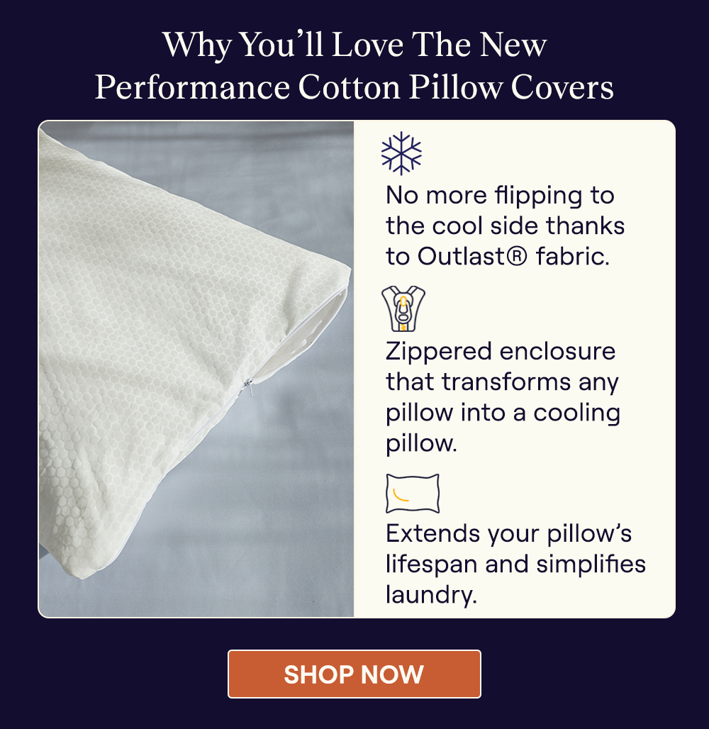 Close up of the Performance Cotton Pillow Cover 