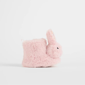 Baby novelty ditsy bunny slipper boots