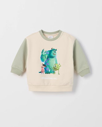 Baby Disney Pixar Monster Inc. organic cotton fleece jumper