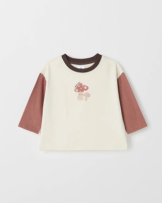 Baby organic cotton long sleeve print t-shirt