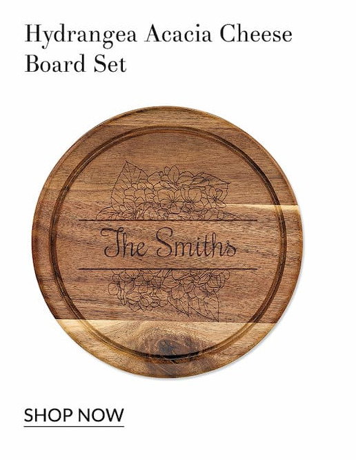Hydrangea acacia cheese board set