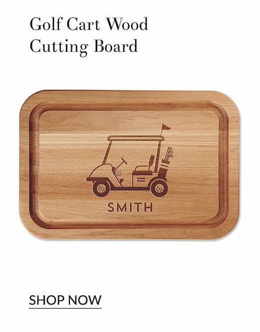 Golf cart wood cutting board