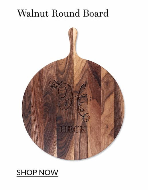Round walnut board