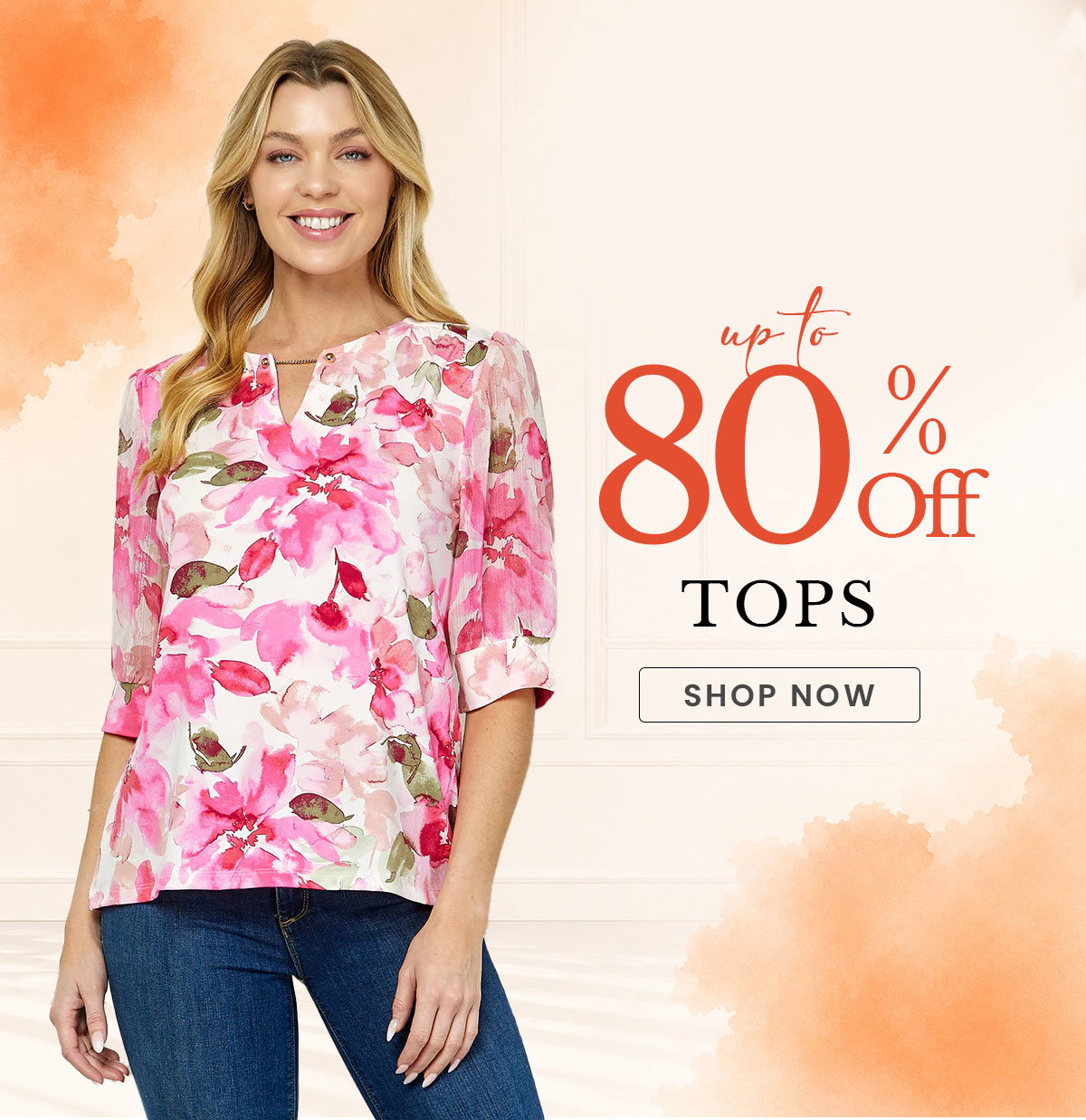 up to 80% off tops
