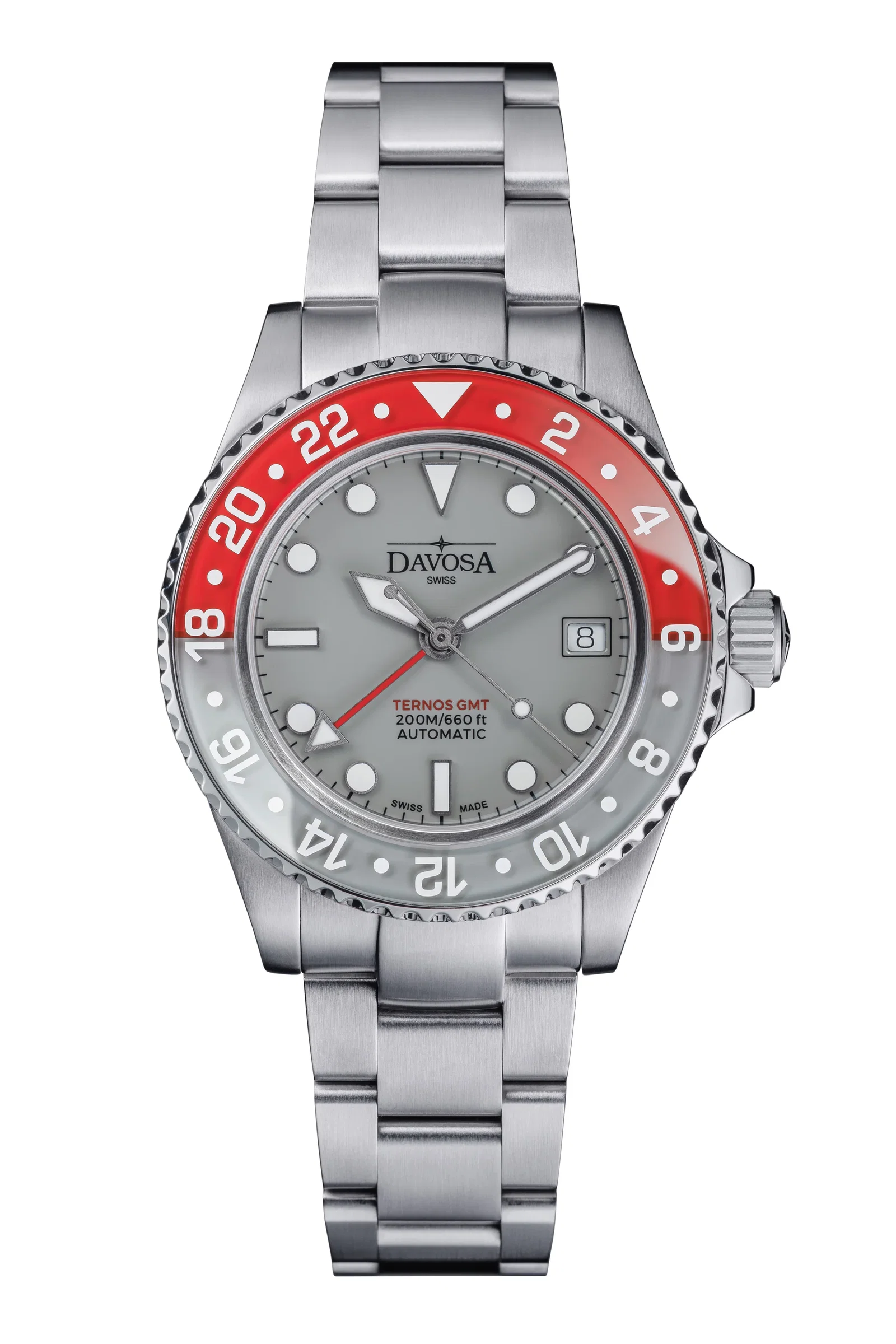 Ternos GMT Lucent Automatic 200m GMT Grey Grey-Red TriaLink Watch 161.592.50