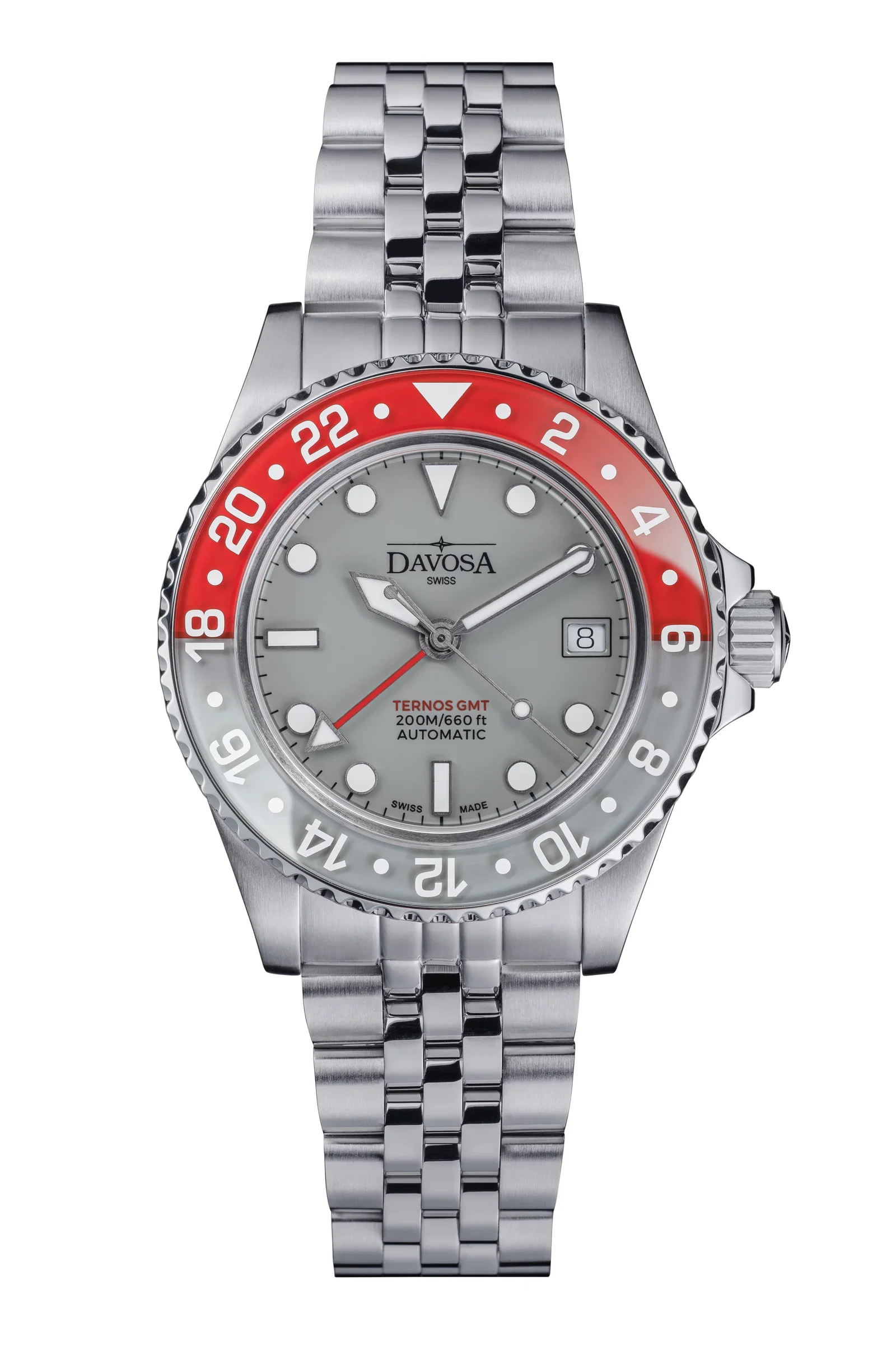 Ternos GMT Lucent Automatic 200m GMT Grey Grey-Red PentaLink Watch 161.592.05