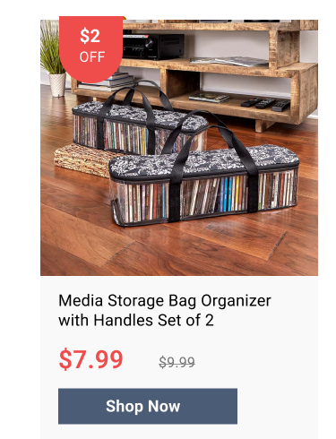 Media Storage Bag Organizer