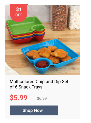 Multicolored Chip & Dip Set