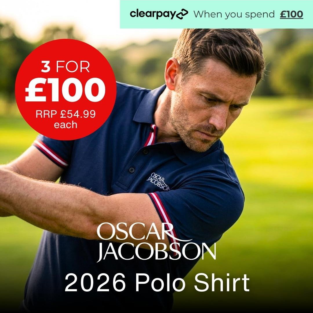 Oscar Jacobson Mens 2026 Durham Tour 4 Way Stretch Golf Polo Shirt