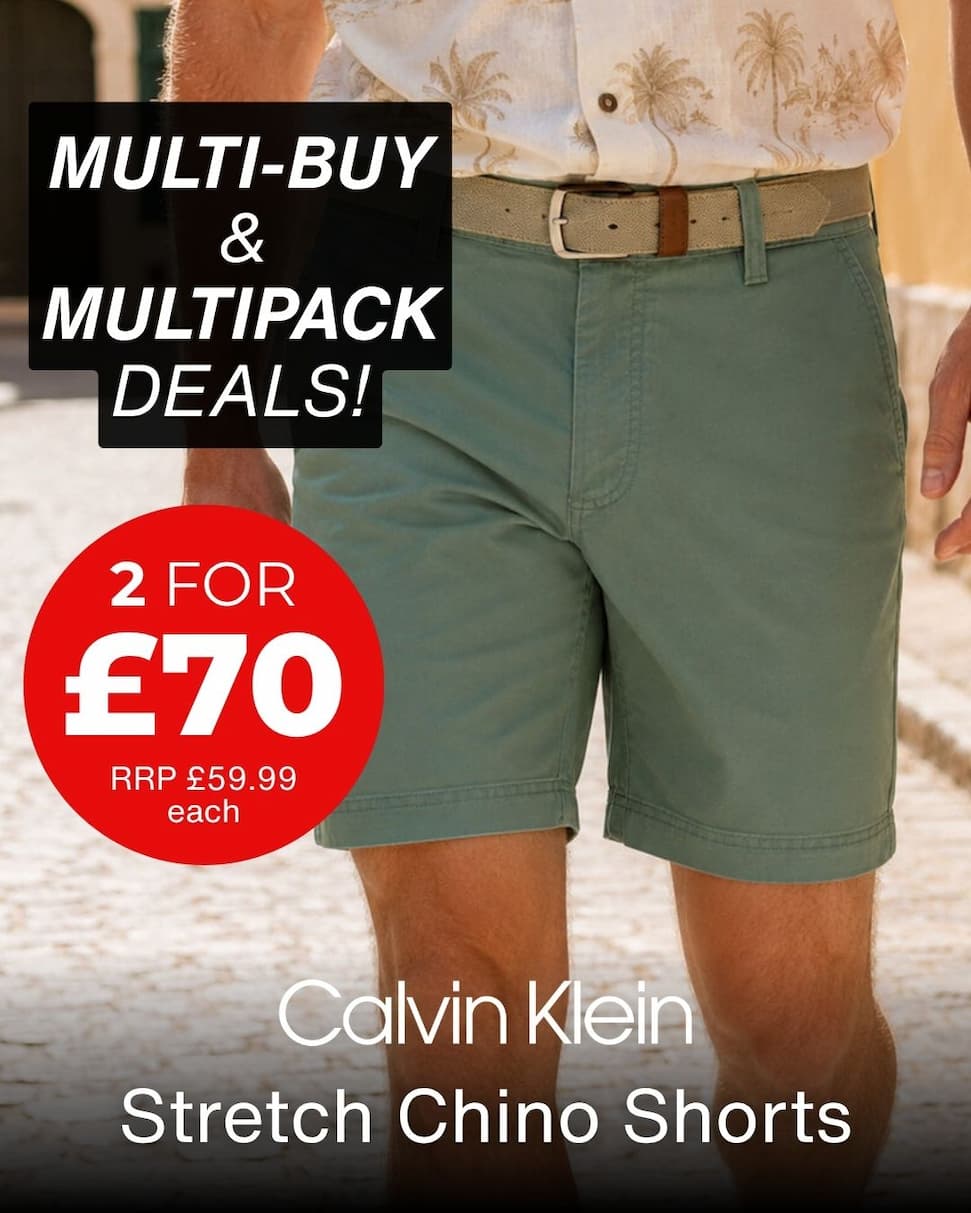 Calvin Klein Mens 2026 Campus Chino Lightweight Stretch Golf Shorts