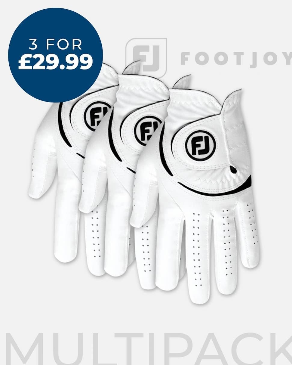 Footjoy Mens 2026 Weathersof Left Hand 3 Pack Leather Performance Golf Glove