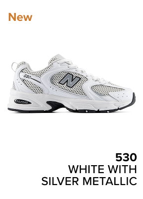 530 WHITE with SILVER METALLIC
