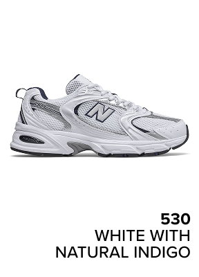 530 WHITE with NATURAL INDIGO