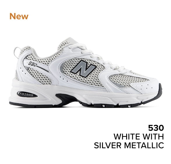 530 WHITE with SILVER METALLIC