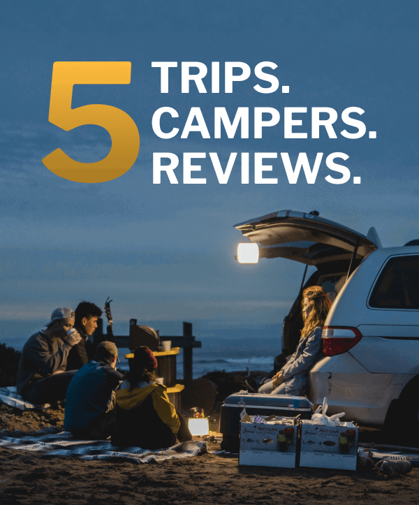 5 trips. 5 campers. 5 reviews. ⭐