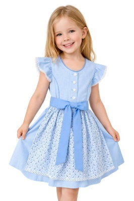 Kinderdirndl 2tg. - KLARA - hellblau