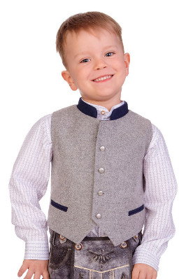 Kinderweste - LEANDER - grau/blau