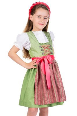 Kinderdirndl 3tlg. - MINA - grün