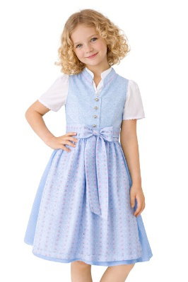 Kinderdirndl 3tlg. - TILLA - hellblau