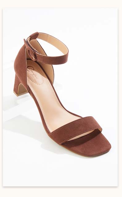 Shop One Band Block Heel