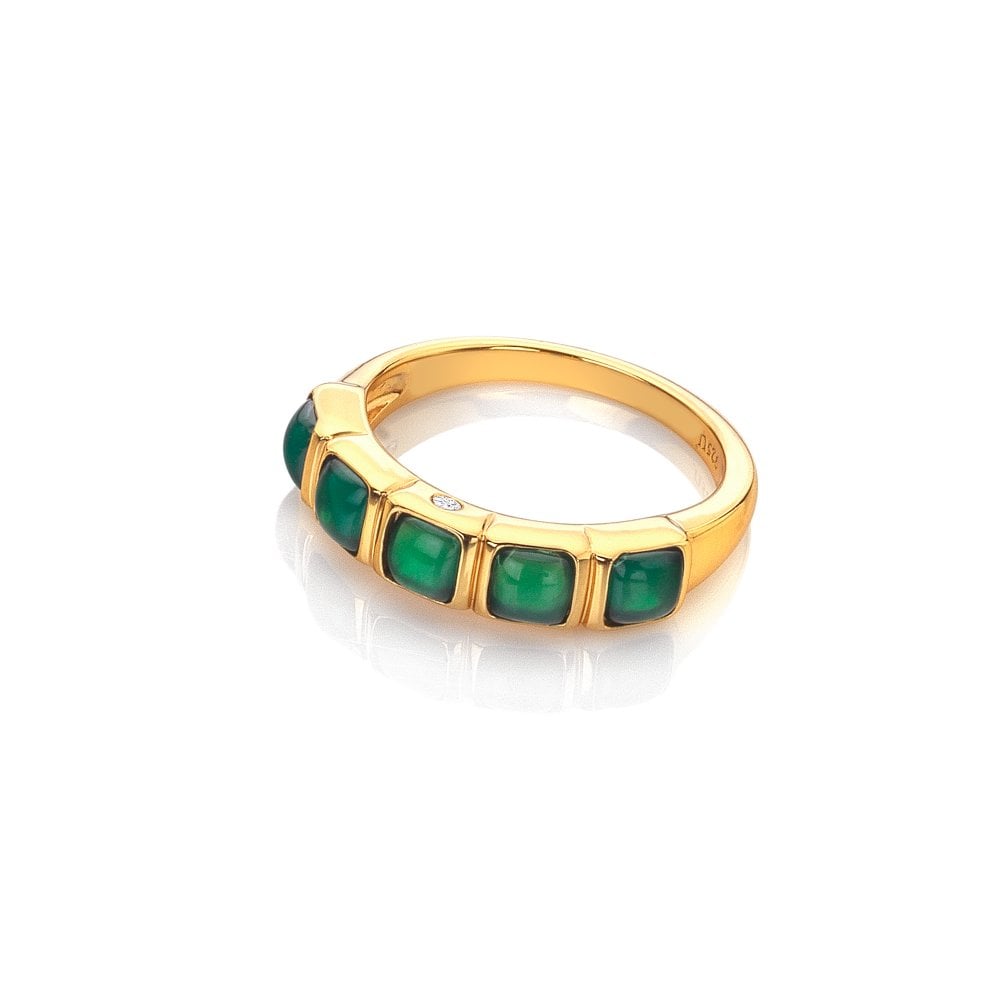 Image of HDXGEM Square Ring - Green Agate