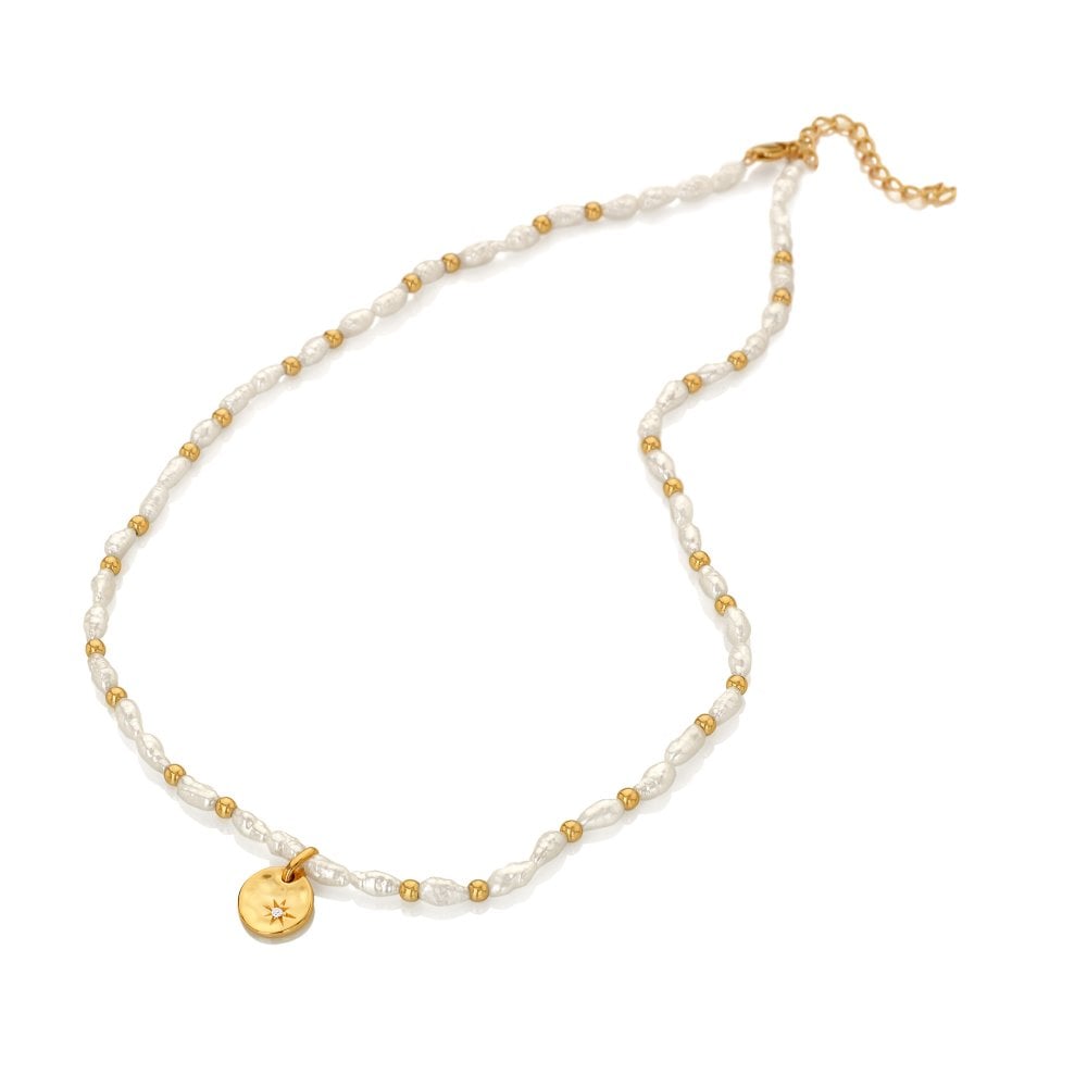Image of HD X Golden Edit Calm Pearl Lunar Necklace