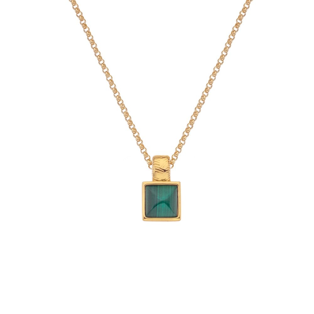 Image of HD X Golden Edit Revive Malachite Square Pendant