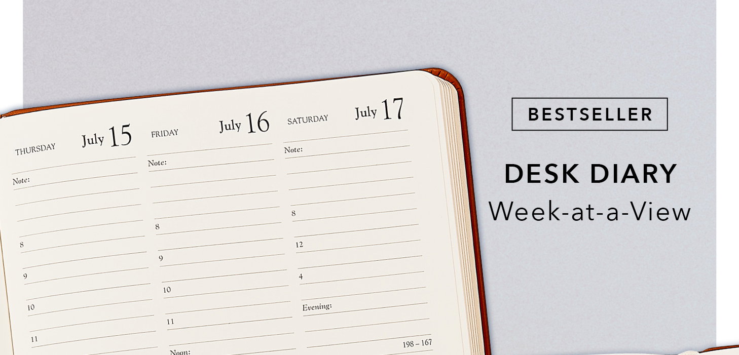Bestseller! Desk Diary, Week-at-a-View