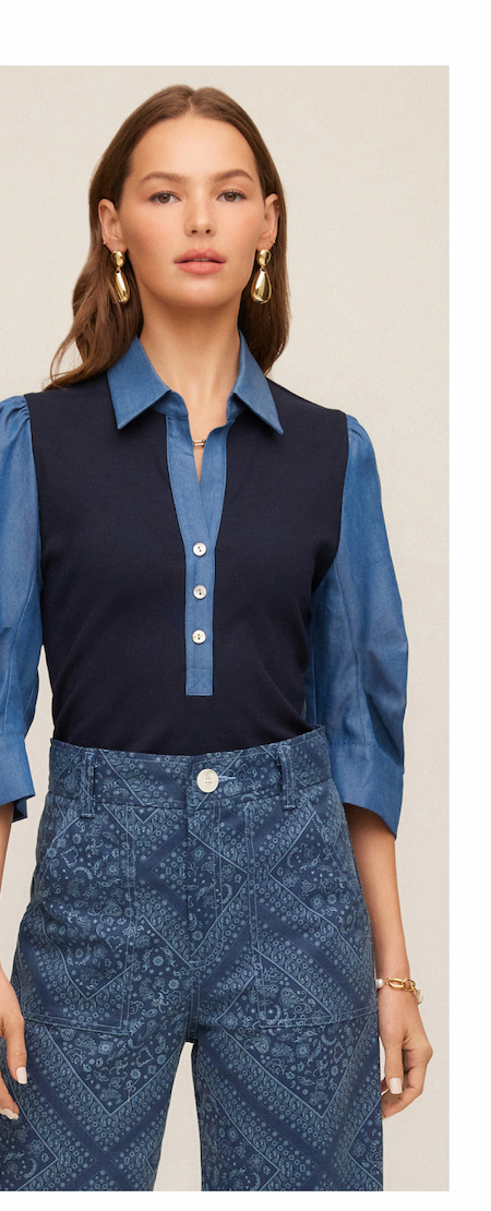Camden Contrast Henley Top