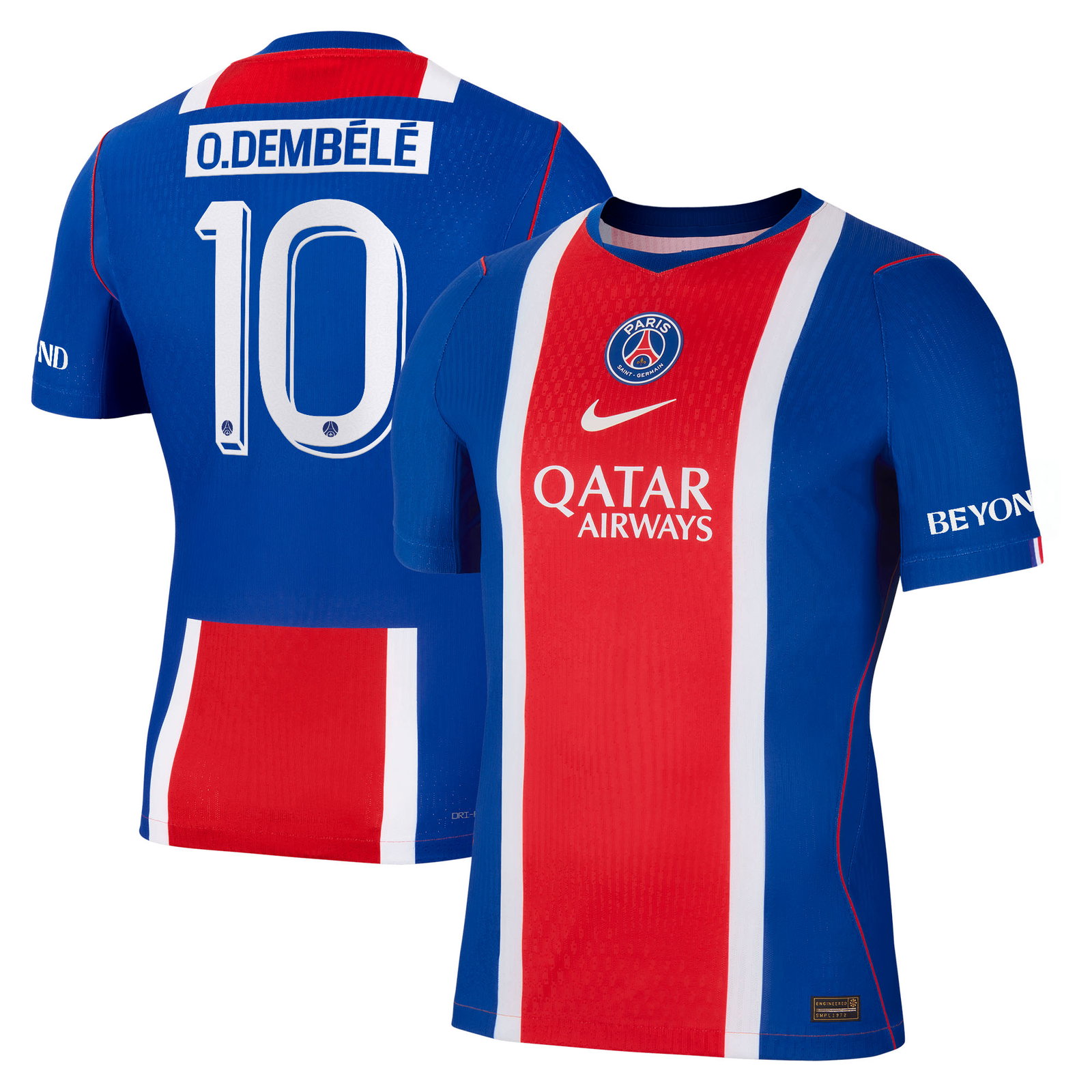 PSG Nike Home Aero-FIT Match Shirt 2026-27 with Cup printing O. Dembélé 10