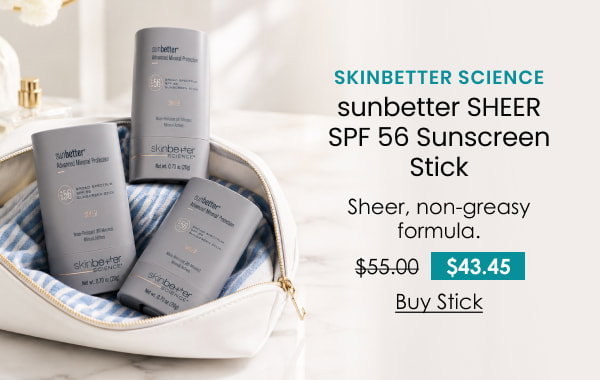 Skinbetter Science sunbetter SHEER SPF 56 Sunscreen Stick