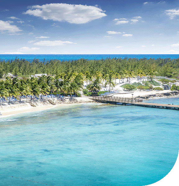 The coastline of Grand Turk.