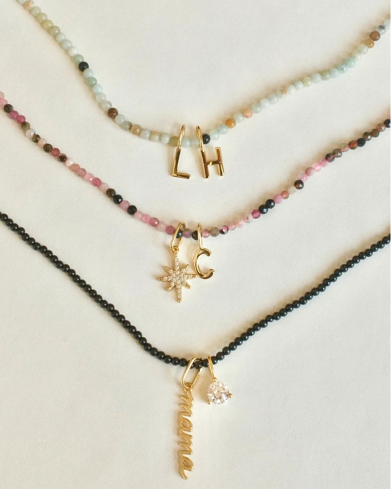 Image of MICRO GEM CHARM NECKLACE BUILDER