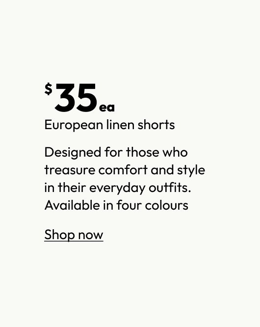 European linen shorts