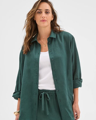European linen long sleeve shirt