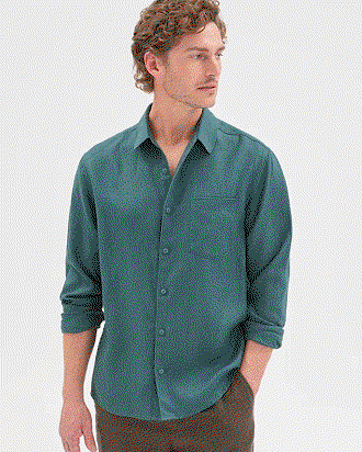 European linen long sleeve shirt
