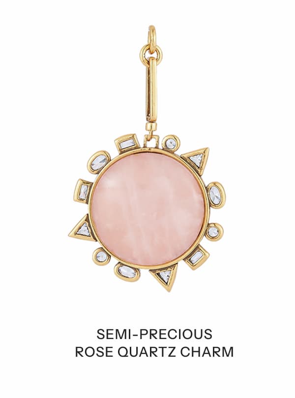 Semi-Precious Rose Quartz Charm
