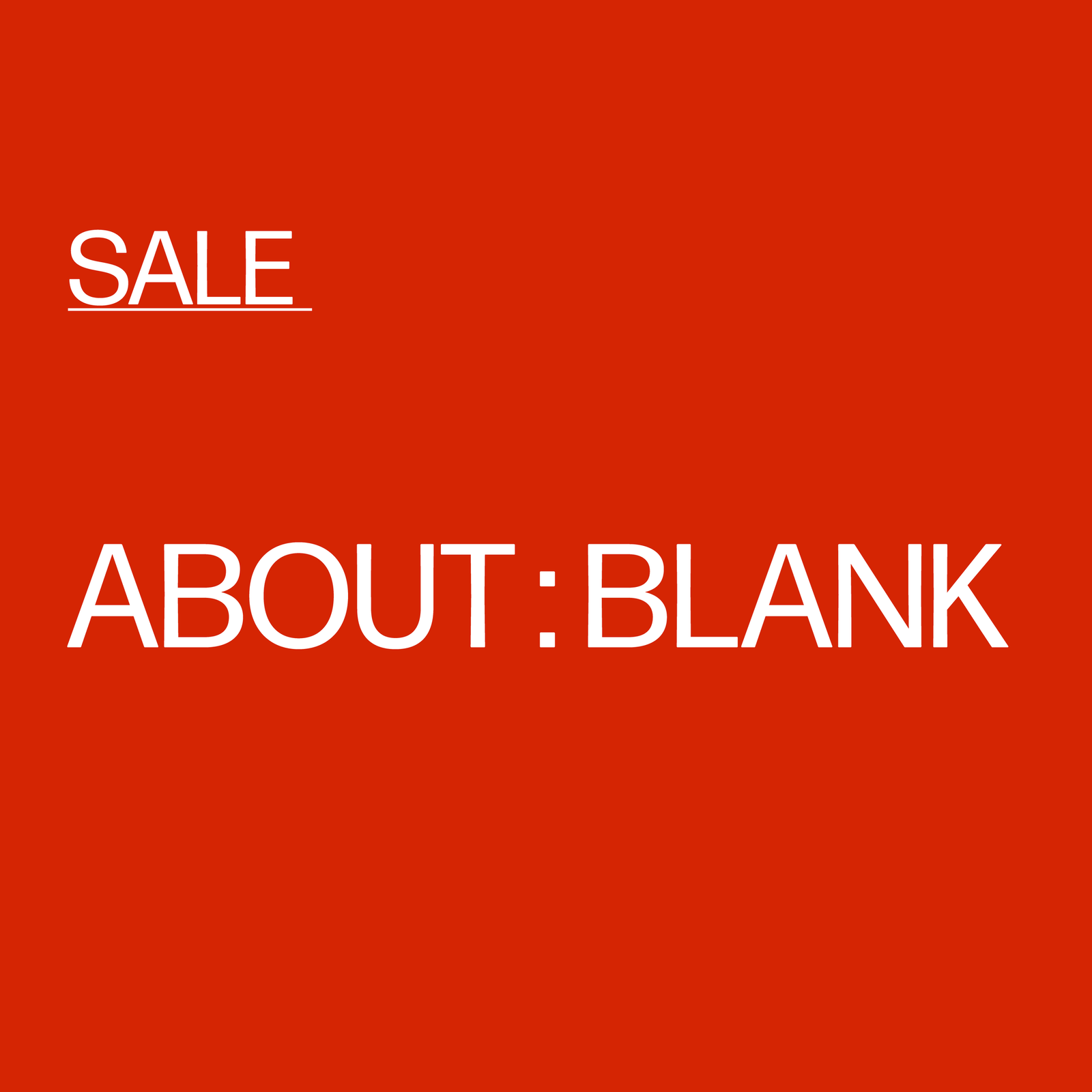 Sale about:blank