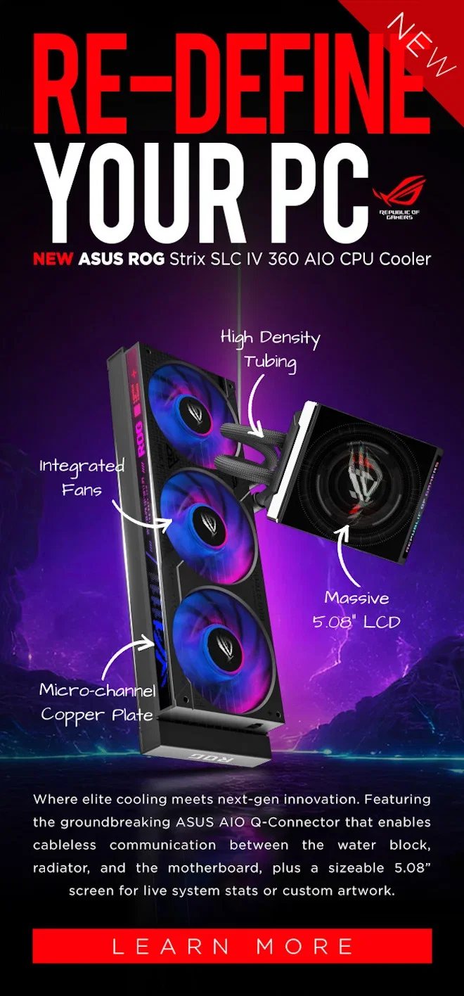 NEW ASUS ROG Strix SLC IV 360 ARGB LCD AIO CPU Cooler