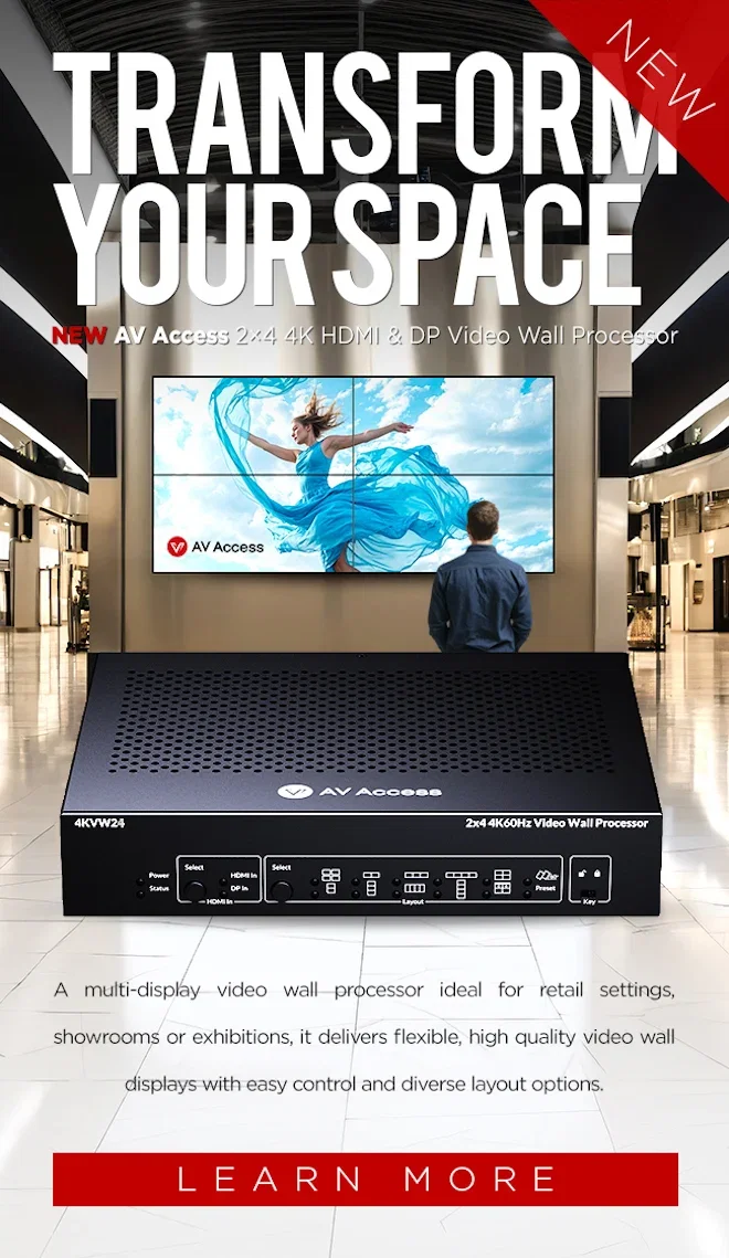 NEW AV Access 2×4 4K HDMI & DP Video Wall Processor