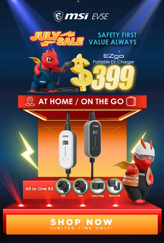 VENDOR MSI EZgo Portable EV Charger Clearance