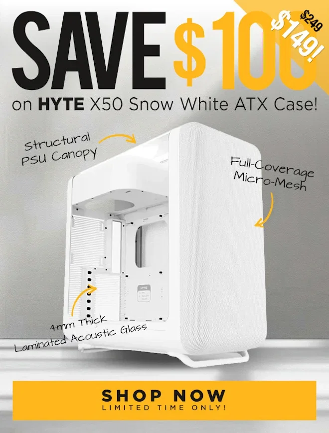 SAVE HYTE X50 Snow White ATX Case!