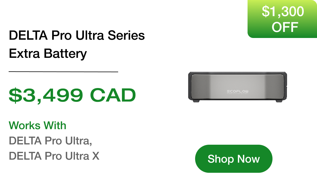 DELTA Pro Ultra Series Extra Battery $3,499 CAD Works With DELTA Pro Ultra, DELTA Pro Ultra X [Shop Now]