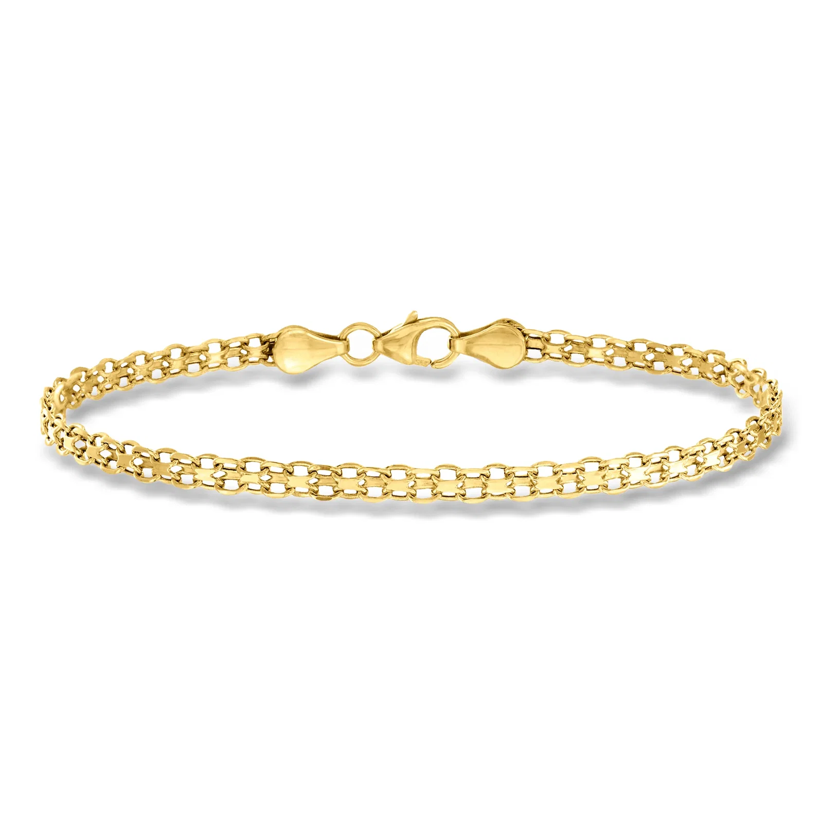 Image of Italian 14kt Yellow Gold Bismark-Link Bracelet