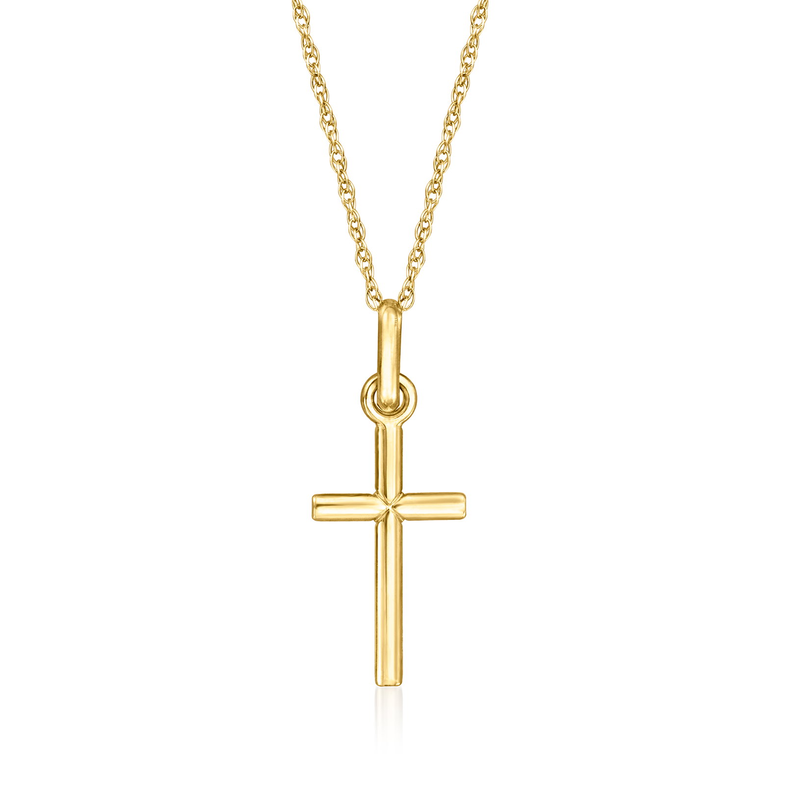 Shop 14kt Yellow Gold Classic Cross Pendant Necklace