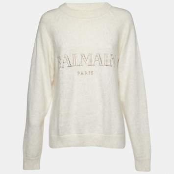Cream Crystal Logo Embellished